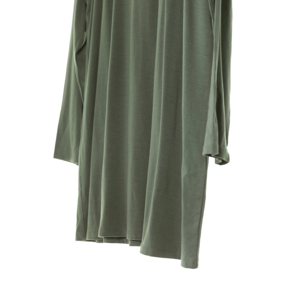 NWT Eileen Fisher Fine Jersey Turtleneck Fluid Tunic Cypress Green Womens M Boho - Picture 5 of 7